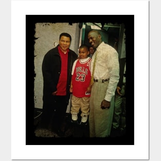 Michael Jordan and Muhammad Ali Before Game 1 of The 1997 NBA Finals Posters and Art